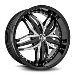 Diablo Angel 20x8.5 Blank 5 Lug/Blank 6 Lug 35 ET 73.1 CB Black Chrome Inserts