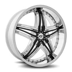 Diablo Blitz 24x10 6x135/6x139.7 35 ET 87.1 CB Chrome Black Inserts