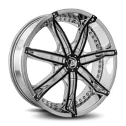 Diablo DNA 24x10 Blank 5 Lug/Blank 6 Lug 35 ET 78.1 CB Chrome Black Inserts