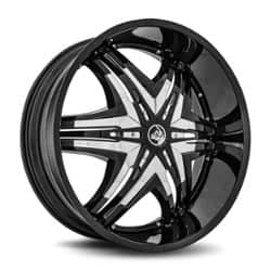 Diablo Elite 24x10 Blank 5 Lug/Blank 6 Lug 35 ET 78.1 CB Black Chrome Inserts