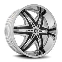 Diablo Elite 24x10 Blank 5 Lug/Blank 6 Lug 35 ET 78.1 CB Chrome Black Inserts