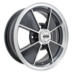 Empi VW BRM 4-Lug 15x5.5 15 ET 73 CB Gloss Black/Polished Lip/Spokes