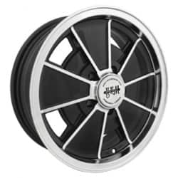 Empi VW BRM 5-Lug 15x5.5 12 ET 73 CB Gloss Black/Polished Lip/Spokes