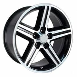 Factory Reproductions FR 11 IROC 20x9 5x127 0 ET 78.1 CB Black Machined Face