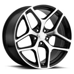 Factory Reproductions FR 27F Z28 Camaro 20x9 5x120 27 ET 66.9 CB Black Machine Face