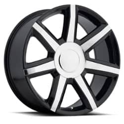 Factory Reproductions FR 56 Escalade Lux 24x10 6x139.7 31 ET 78.1 CB Black/Chrome