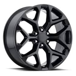 Factory Reproductions FR 59 Chevy Snowflake 24x10 6x139.7 24 ET 78.1 CB Gloss Black