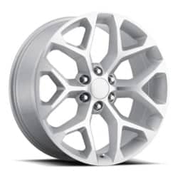 Factory Reproductions FR 59 Chevy Snowflake 24x10 6x139.7 24 ET 78.1 CB Silver/Machined