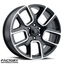 Factory Reproductions FR 76 19 Ram 1500 24x10 6x139.7 25 ET 77.8 CB Satin Black w/Machined Face