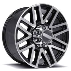Factory Reproductions FR 751 Super Duty Closed Cap 22x9 8x170 40 ET 125 CB Gloss Black/Machined Face