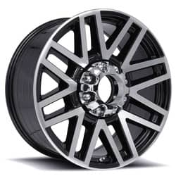 Factory Reproductions FR 751 Super Duty Open Cap 22x9 8x170 40 ET 125 CB Gloss Black/Machined Face