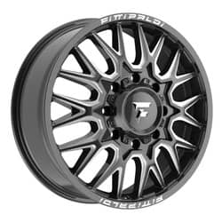 Fittipaldi FD650BM Front 24x8.25 8x210 105 ET 154.3 CB Gloss Black Milled
