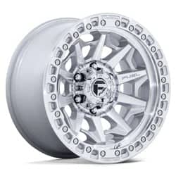 Fuel Covert D883 20x10 5x127 -18 ET 71.5 CB Silver w/Machined Face