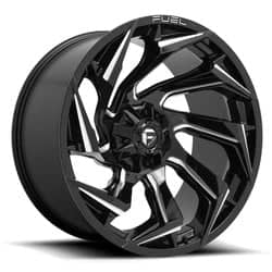 Fuel Reaction D753 20x10 5x114.3/5x127 -18 ET 78.1 CB Gloss Black Milled