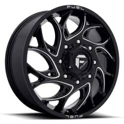 Fuel Runner Dually Front D741 20x8.25 8x200 105 ET 142 CB Black Milled