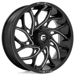 Fuel UTV Runner D741 15x7 4x137 10 ET 110.1 CB Gloss Black Milled