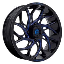 Fuel UTV D778 Runner 24x7 4x156 13 ET 132 CB Gloss Black Milled Candy Blue
