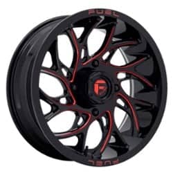 Fuel UTV D779 Runner 24x7 4x156 13 ET 132 CB Gloss Black Milled Candy Red