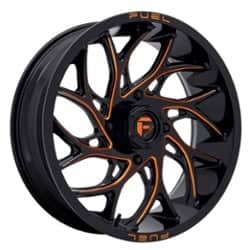 Fuel UTV D780 Runner 24x7 4x156 13 ET 132 CB Gloss Black Milled Orange