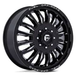 Fuel Arc Dually D868 Front 20x8.25 8x210 104 ET 154.3 CB Black Milled