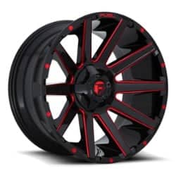 Fuel Contra D643 22x10 6x135/6x139.7 -19 ET 106.1 CB Gloss Black with Candy Red