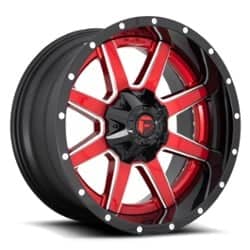 Fuel D250 Maverick 22x12 8x165.1 -44 ET 125.1 CB Candy Red w/Black Lip