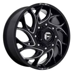 Fuel D741 Runner Dually Front 20x8.25 8x210 105 ET 154.3 CB Black Milled