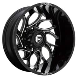 Fuel D741 Runner Dually Rear 22x8.25 8x200 -176 ET 142.2 CB Black Milled
