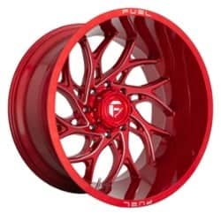 Fuel D742 Runner 22x10 8x165.1 -18 ET 125.2 CB Candy Red Milled