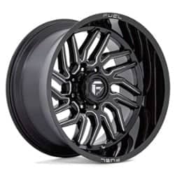Fuel D807 Hurricane 24x12 8x165.1 -44 ET 125.1 CB Gloss Black Milled