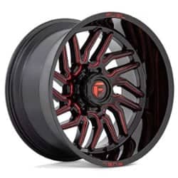 Fuel D808 Hurricane 20x9 6x135 1 ET 87.1 CB Gloss Black Milled Red Tint