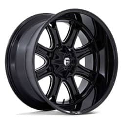 Fuel FC853BE Darkstar 24x12 8x170 -44 ET 125.1 CB Gloss Black Milled