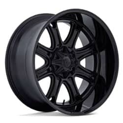 Fuel FC853MB Darkstar 24x12 8x170 -44 ET 125.1 CB Matte Black w/Gloss Black Lip