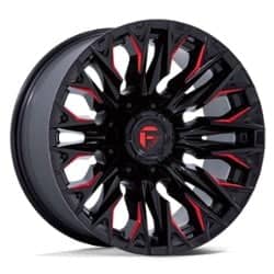Fuel Flame 8 D823 20x10 8x170 -18 ET 125.1 CB Gloss Black Milled With Candy Red