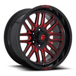 Fuel Ignite D663 22x10 5x127 -18 ET 78.1 CB Gloss Black with Candy Red