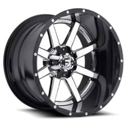 Fuel Maverick D260 24x14 6x135/6x139.7 -75 ET 106.1 CB Chrome with Gloss Black Lip