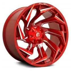 Fuel Reaction D754 22x10 8x165.1 -18 ET 125.2 CB Candy Red Milled