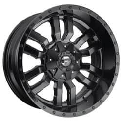 Fuel Sledge D596 17x9 5x139.7/5x150 -12 ET 110.1 CB Matte Black with Gloss Black Lip