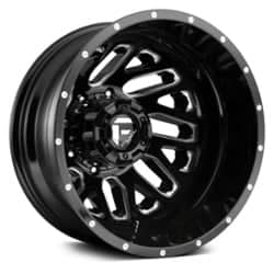 Fuel Triton Dually Rear D581 20x8.25 8x165.1 -265 ET 121.5 CB Gloss Black & Milled