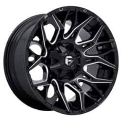 Fuel Twitch D769 22x10 8x165.1 -18 ET 125.2 CB Glossy Black Milled