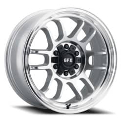 G-FX TR28 18x9 6x135 18 ET 95.2 CB Silver Full Machine Face & Lip
