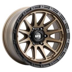 G-FX TR38 18x9 6x139.7 -12 ET 106.2 CB Matte Bronze w/Black Lip