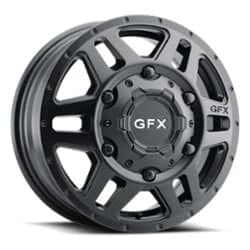 G-FX MV2 Dually Front 16x6 6x205 84 ET 161.1 CB Matte Black