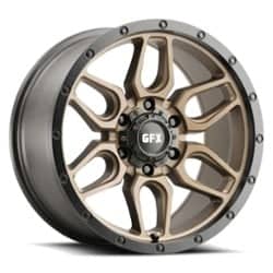 G-FX TR18 17x8.5 6x139.7 -6 ET 106.2 CB Matte Bronze w/ Matte Black Lip