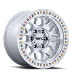 KMC GRS 17x9 6x139.7 18 ET 106.1 CB Gloss Silver