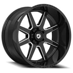 Gear Off Road 762BM 20x9 8x180 18 ET 124.3 CB Gloss Black/Milled Accents