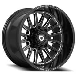 Gear Off Road 764BM 20x9 8x180 18 ET 124.3 CB Gloss Black/Milled Accents