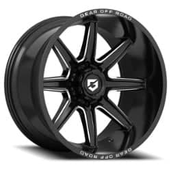 Gear Off Road 765BM 18x9 8x180 18 ET 124.3 CB Gloss Black/Milled Accents