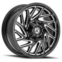 Gear Off Road 769BM 18x9 8x180 18 ET 124.3 CB Gloss Black Milled