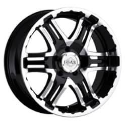 Gear Off Road 713MB Double Pump 16x8 5x114.3 0 ET 83.8 CB Mirror Machined Face w/Gloss Black Accents